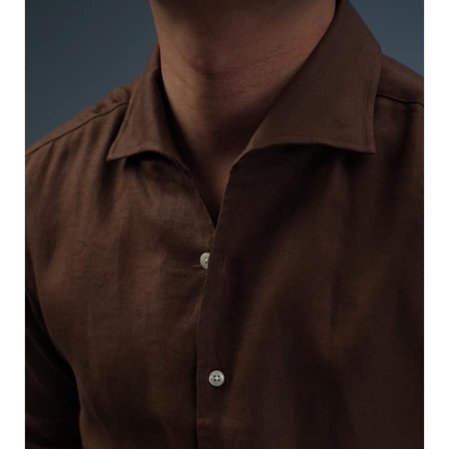 4ad3213d-46e5-4a5b-969a-d072ae5918ce.jpg Linen One-piece Collar Business Casual Men's Breathable Long Sleeves Shirt - Image 7
