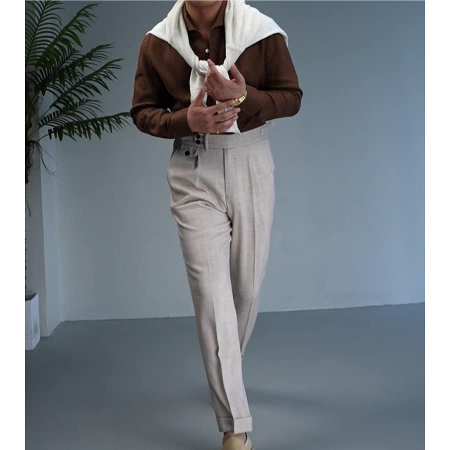 f57776bd-3d07-479a-8487-da4d0454d352.jpg Linen One-piece Collar Business Casual Men's Breathable Long Sleeves Shirt - Image 4