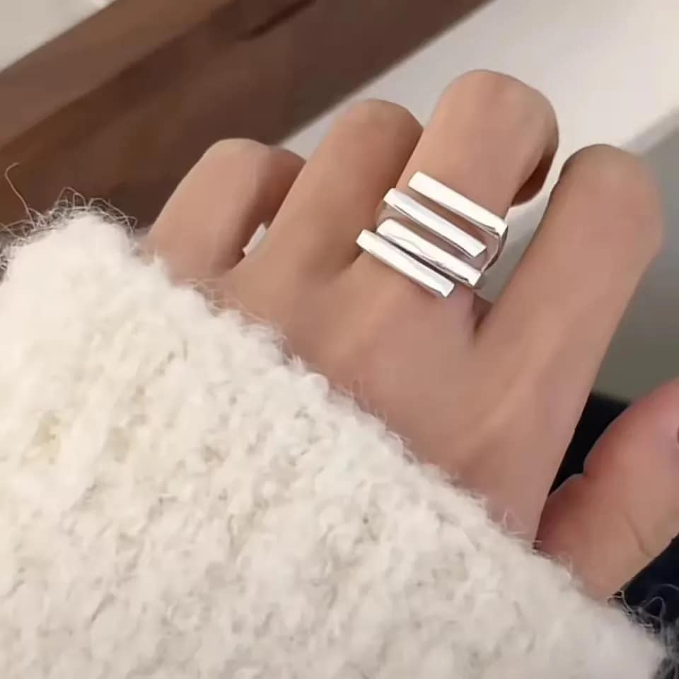 Sam Panda Rings Handmade Irregular Retro Ring